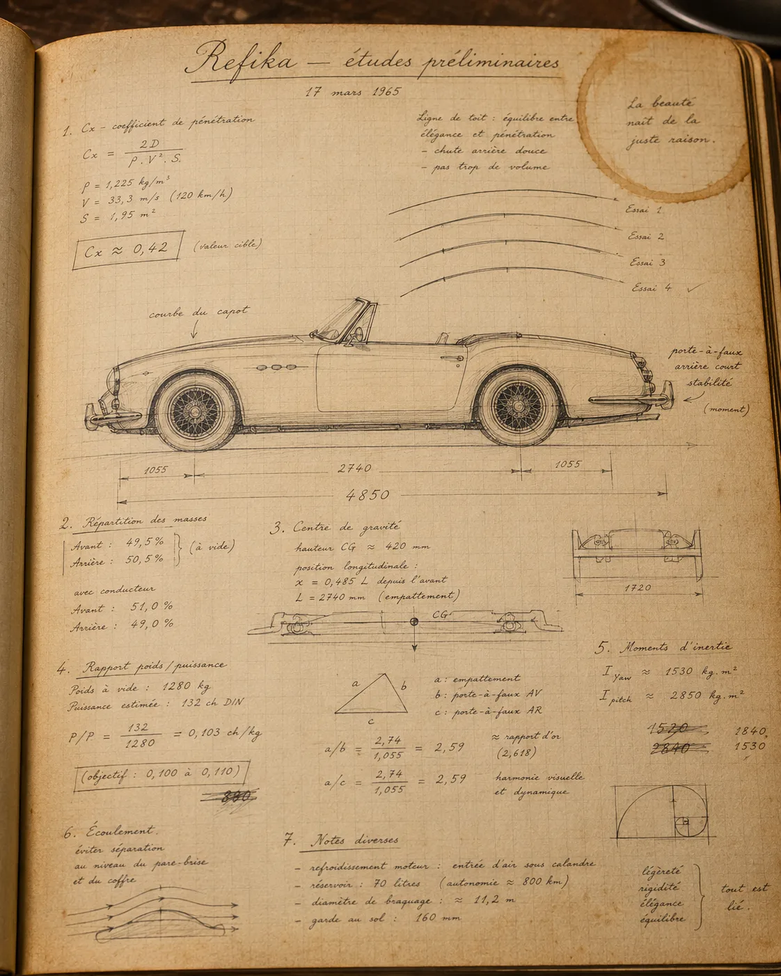 Engineer's notebook — Refika preliminary studies